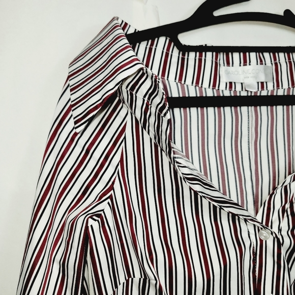 Caroline Constas stripe off the shoulder blouse - Picture 4 of 7